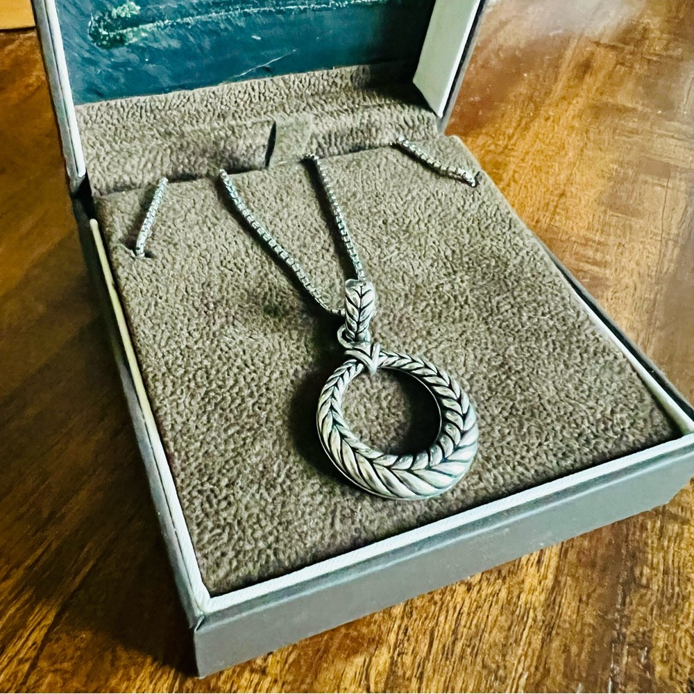 Ross-Simons Silver Braided Pendant Necklace